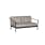 Barlow Tyrie Around Deep Seating Double Module - Teak Arms | Forge Grey Aluminum Frame