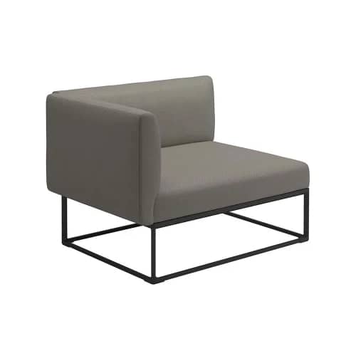 44" Left End Unit | Frame Powder-Coated Aluminum, Meteor