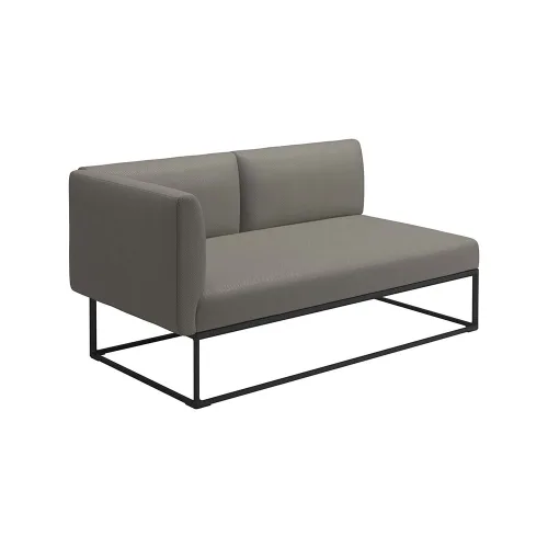 64" Left End Unit | Frame Powder-Coated Aluminum, Meteor