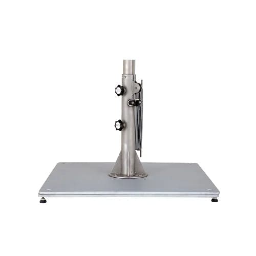 Double Stack Square Metal Base Plate with Rope Lock Pole Stand for Storm Umbrellas