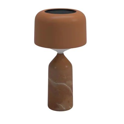 Gloster Ambient Pebble Small Table Lamp | Fire  Stone Base | Terracotta Powder-Coated Aluminum & Polypropylene Shade