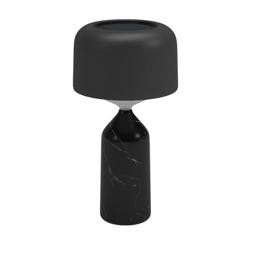 Gloster Ambient Pebble Small Table Lamp | Carbon Stone Base | Meteor Powder-Coated Aluminum & Polypropylene Shade
