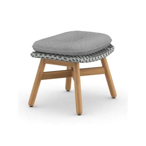 Woven Wicker DEDON Fiber Baltic | Teak Base | Cushions (Included Seat Shown) NATURA Ash