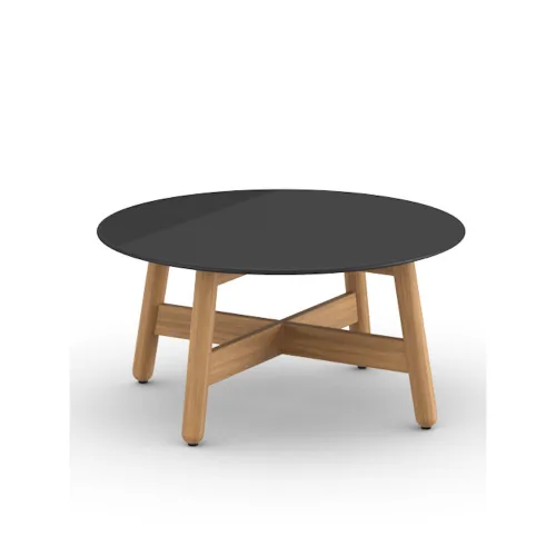 Frame Teak | Table Top Ceramic Black