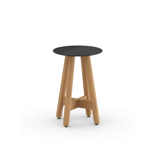 Frame Teak | Table Top Ceramic Black