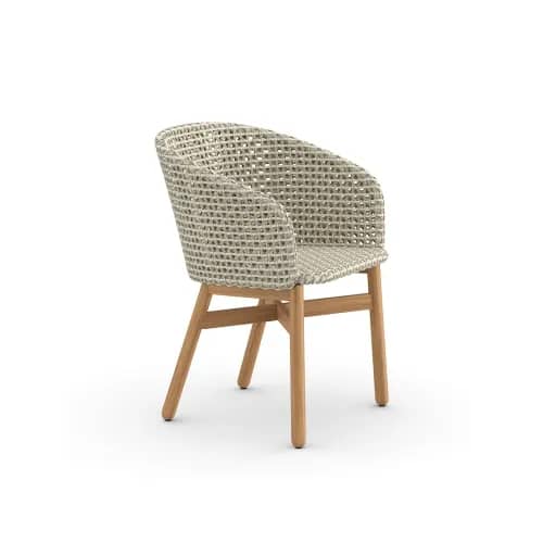 Woven Wicker DEDON Fiber Sea Salt | Teak Base