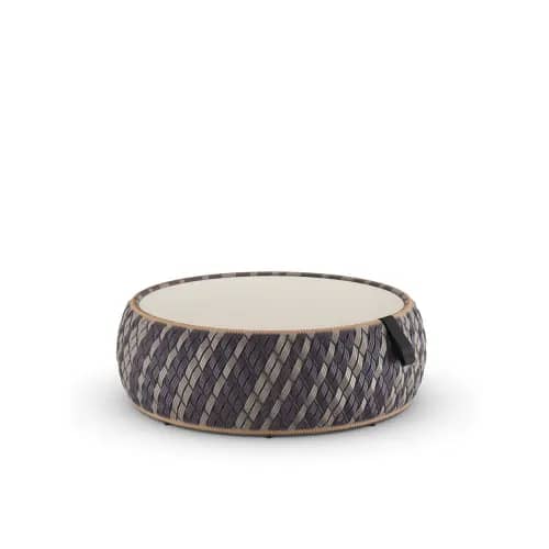 DEDON DALA Coffee Table | Fiber Rioja | Stone Glass Tabletop