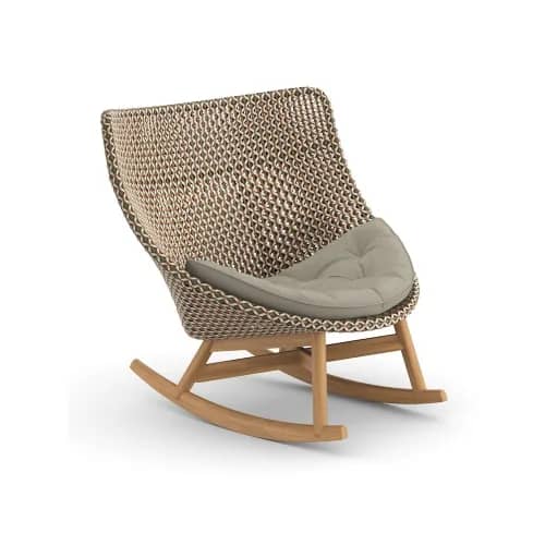 Woven Wicker DEDON Fiber Chestnut | Teak Base | Cushions (Included Seat Shown) NATURA Laurel