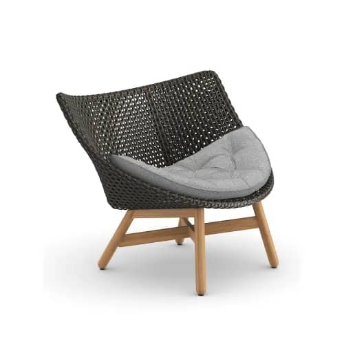 Woven Wicker DEDON Fiber Arabica | Teak Base | Cushions (Included Seat Shown) NATURA Ash