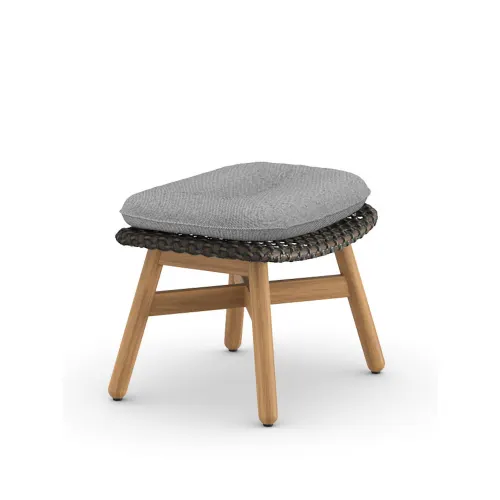 Woven Wicker DEDON Fiber Arabica | Teak Base | Cushions (Included Seat Shown) NATURA Ash