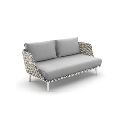 Woven Fiber Pepper | Frame Powder-Coated Aluminum Lipari | Cushions (Included Seat and Back shown) NATURA Ash