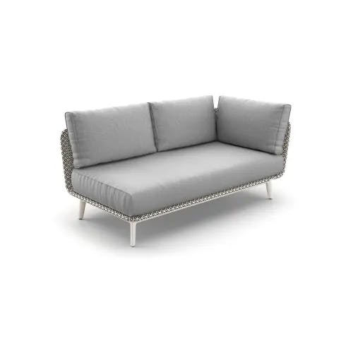 Woven Fiber Pepper | Frame Powder-Coated Aluminum Lipari | Cushions (Included Seat and Back shown) NATURA Ash