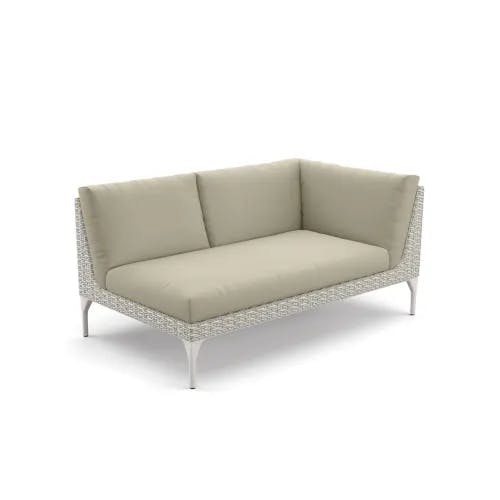 Woven Fiber Accona | Frame Powder-Coated Aluminum Lipari | Cushions (Included Seat and Back shown) NATURA Laurel