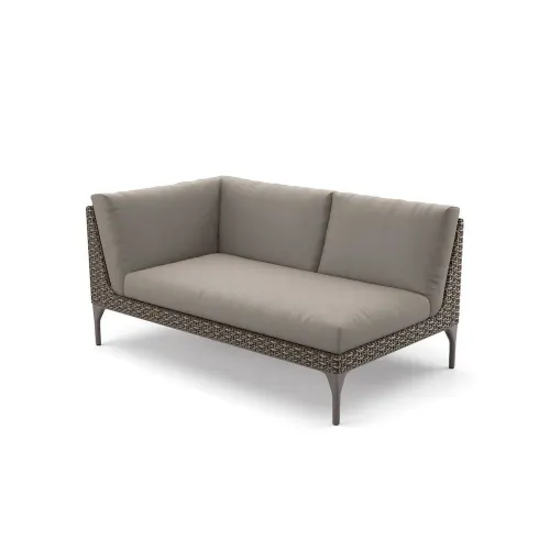 Woven Fiber Vulcano | Frame Powder-Coated Aluminum Vulcano | Cushions (Included Seat and Back shown) NATURA Taupe