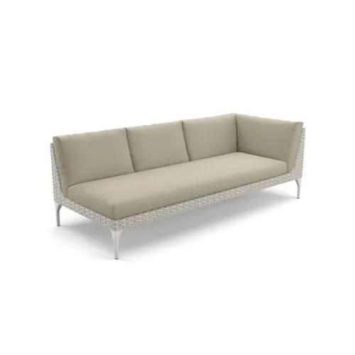 Woven Fiber Accona | Frame Powder-Coated Aluminum Lipari | Cushions (Included Seat and Back shown) NATURA Laurel