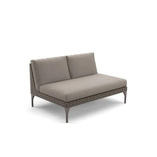 Woven Fiber Vulcano | Frame Powder-Coated Aluminum Vulcano | Cushions (Included Seat and Back shown) NATURA Taupe