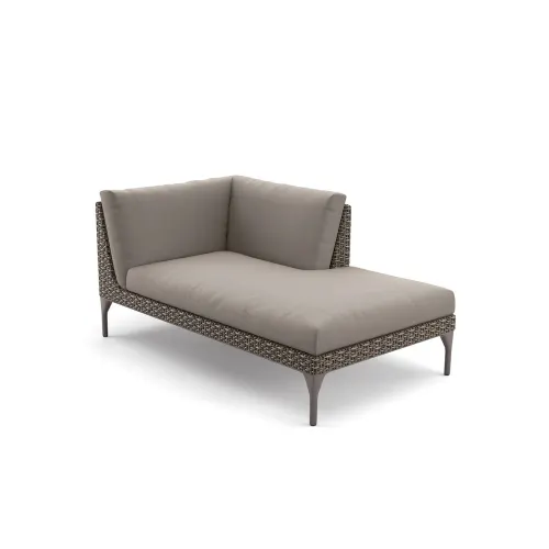 Woven Fiber Vulcano | Frame Powder-Coated Aluminum Vulcano | Cushions (Included Seat and Back shown) NATURA Taupe