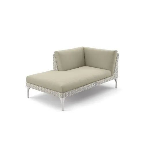 Woven Fiber Accona | Frame Powder-Coated Aluminum Lipari | Cushions (Included Seat and Back shown) NATURA Laurel