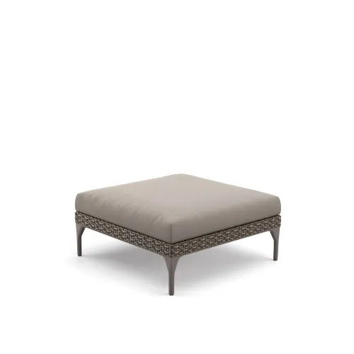 Woven Fiber Vulcano | Frame Powder-Coated Aluminum Vulcano | Cushions (Included Seat shown) NATURA Taupe