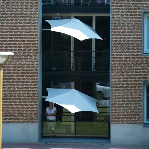 Umbrosa Paraflex 8'10" Wall Mount Umbrella | Solidum, Natural