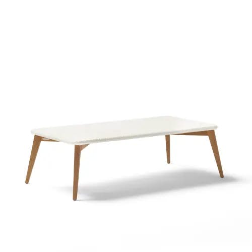 POINT Arc 49" Coffee Table | Ivory Woven Top