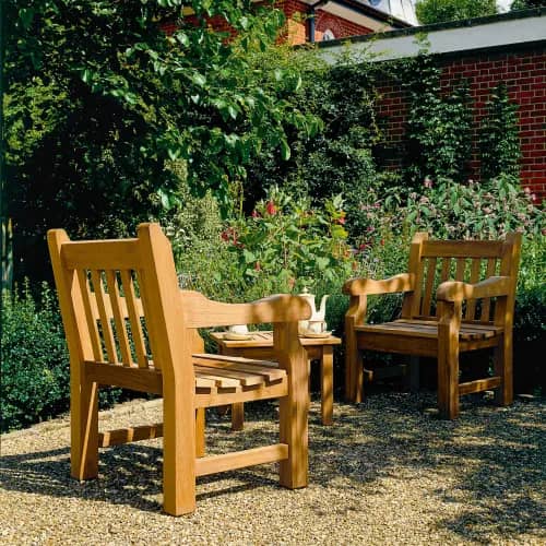 Barlow Tyrie Rothesay Estate Armchairs with Colchester Side Table