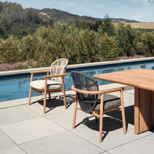 Gloster Fern Dining Armchair | Deck Dining Table
