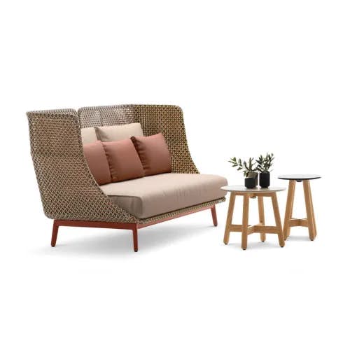 DEDON MBARQ 3-Seater Sofa with High Backrest | MBRACE Coffee Table & Side Table