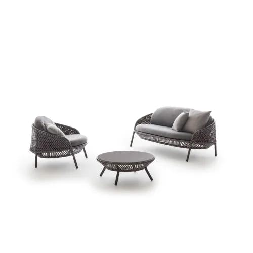 DEDON AHNDA Lounge Chair, 2-Seater Sofa & Footstool / Coffee Table