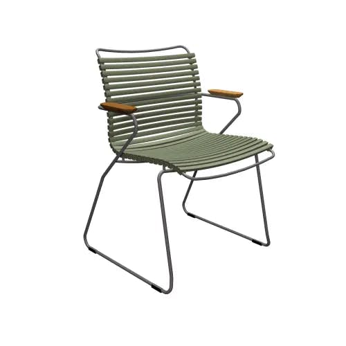 Houe Click Dining Armchair | Olive Green Lamellas