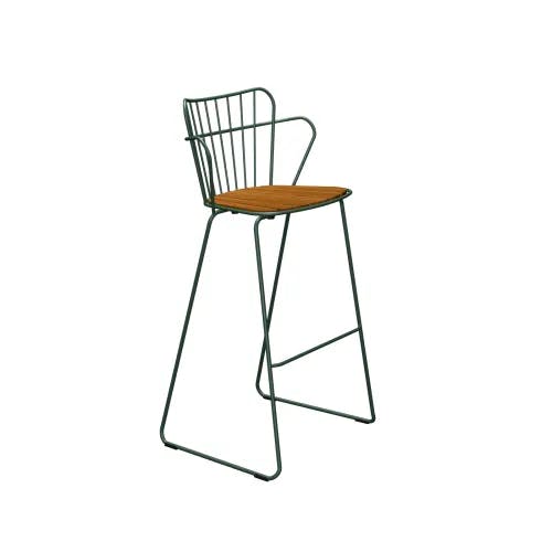 Houe Paon Bar Chair | Steel Pine Green Frame