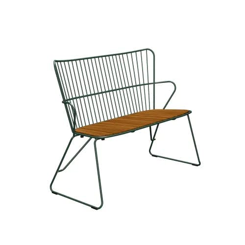 Houe Paon Bench | Steel Pine Green Frame