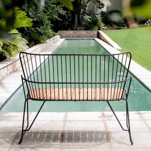 Houe Paon Bench | Black Frame