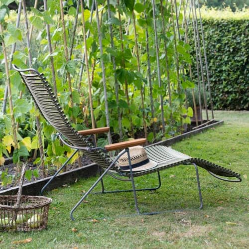 Houe Click Sun Lounger | Olive Green Lamellas