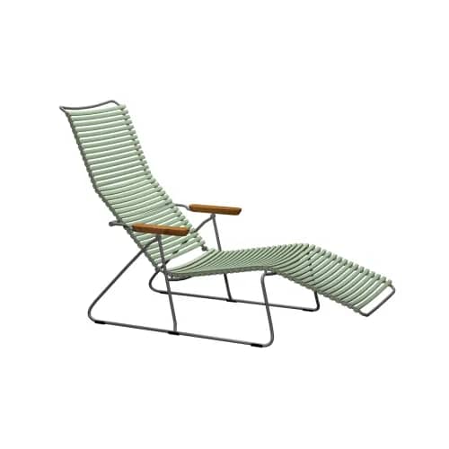 Houe Click Sun Lounger | Dusty Light Green Lamellas