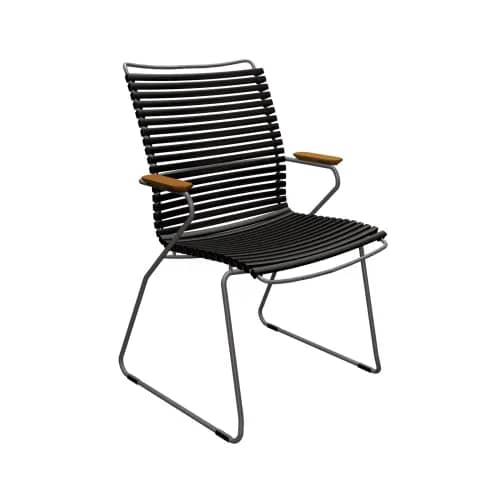 Houe Click Tall Dining Armchair | Black Lamellas