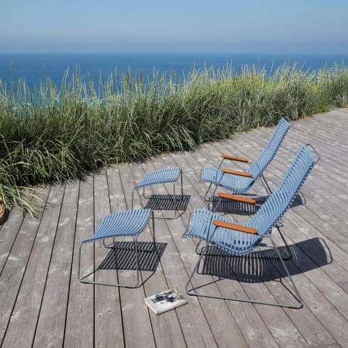 Houe Click Lounge Chairs & Footrests | Pigeon Blue Lamellas