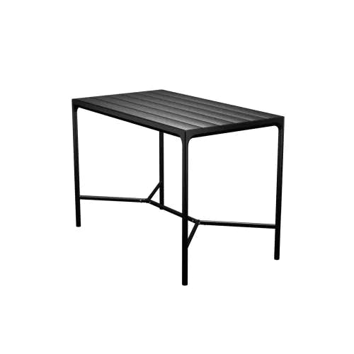 Houe Four 63" Square Bar Table | Black Aluminum Tabletop