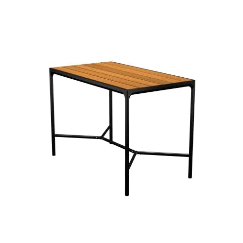 Houe Four 63" Square Bar Table | Bamboo Tabletop