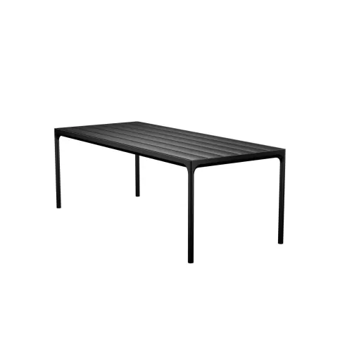 Houe Four 83" Dining Table | Black Aluminum Frame | Black Aluminum Tabletop