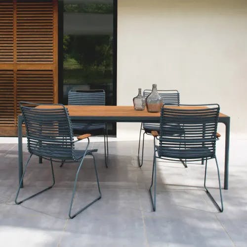 Houe Click Dining Armchairs | Four 63" Dining Table