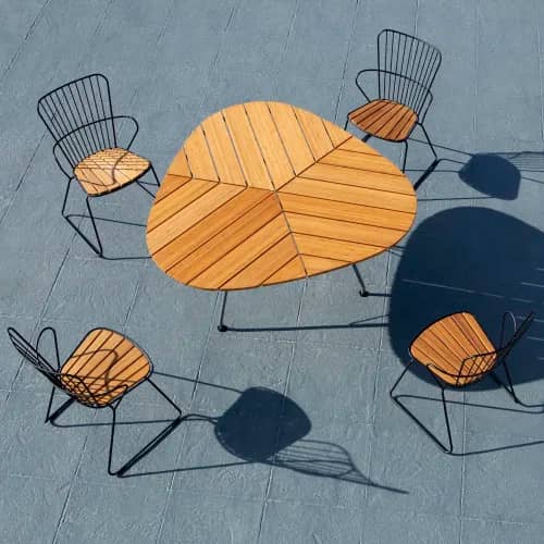 Houe Paon Dining Chairs | Leaf 58" Dining Table