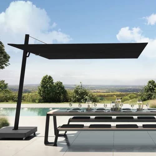 Umbrosa Versa UX Cantilever Umbrella | Full Black