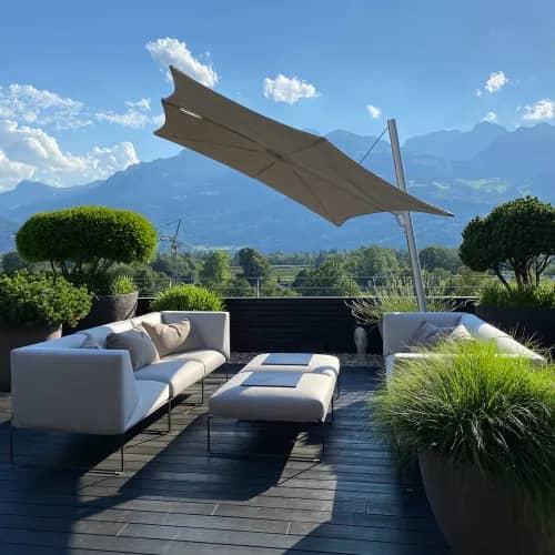 Umbrosa Spectra 8'2" Cantilever Umbrella | Forward 80° | Solidum, Canvas