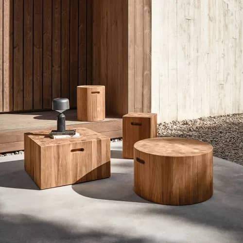 Gloster Block Side Tables & Coffee Tables | Ambient Pebble Small Table Lamp