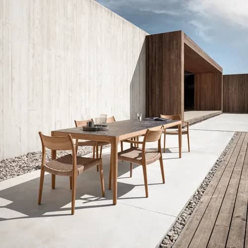 Gloster Lima Dining Chair & Dining Armchair | Lima Ceramic Dining Table