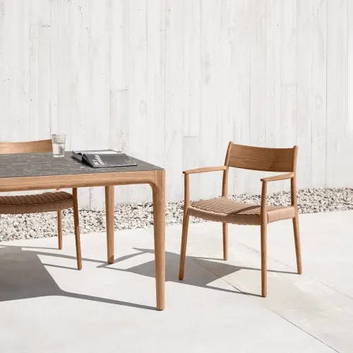 Gloster Lima Dining Armchair | Lima Ceramic Dining Table