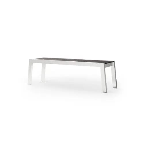 MAMAGREEN Baia 57" Bench | Frame: Stainless Steel | Seat: HPL, Laterite
