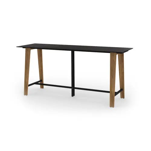 MAMAGREEN Sato 94.5" Bar Table | Frame: Teak | Tabletop: HPL, Slate