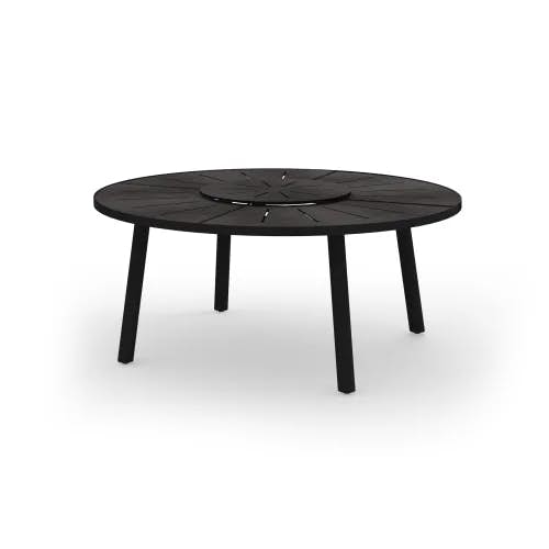 MAMAGREEN Meika 71" Round Dining Table | Frame: SS 304 Black | Tabletop: HPL, Slate